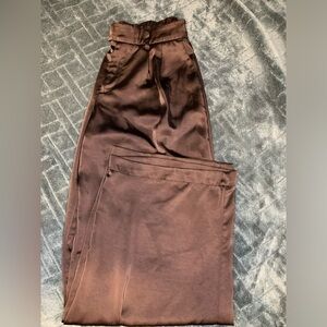 A new day Satin Brown Trouser Pants Size 10